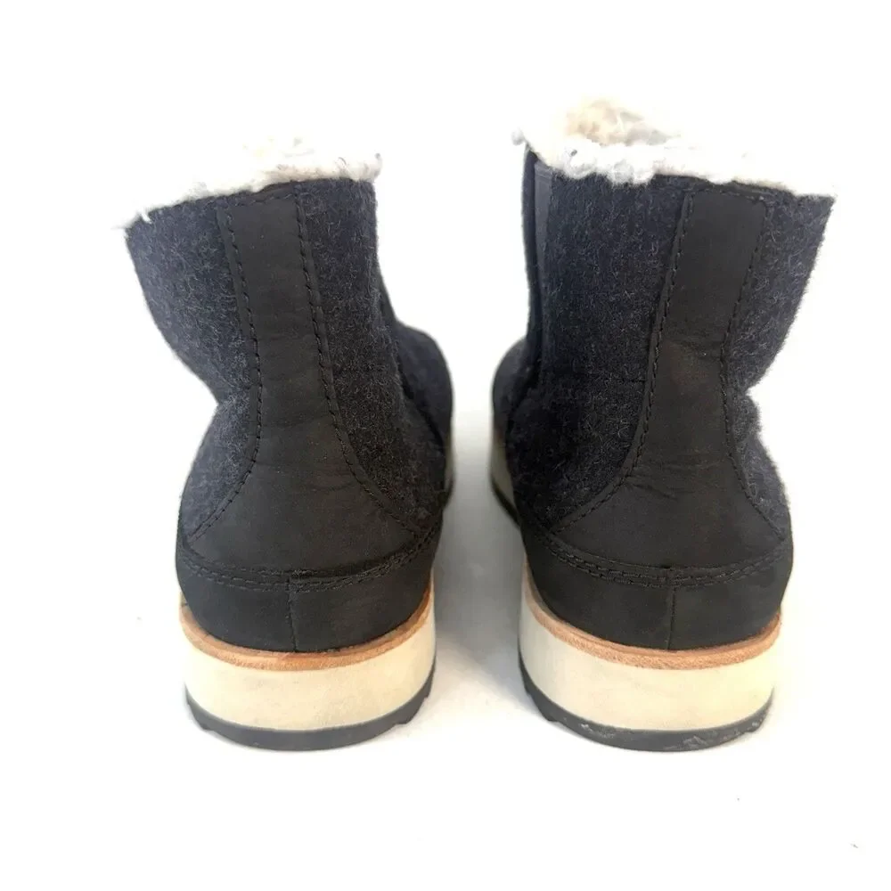 Merrell Womens Juno J003646 Black Round Toe Pull On Snow Boot Size 6.5